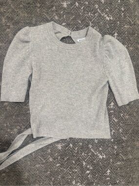 Reformation Alida Cashmere Open Back Sweater (Size Medium)